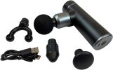 Muscle Massage Percussive Gun Deep Tissue with 3 Adjustable Speeds and 4 Heads, Portable Body Pain Relief, Workout Relaxation